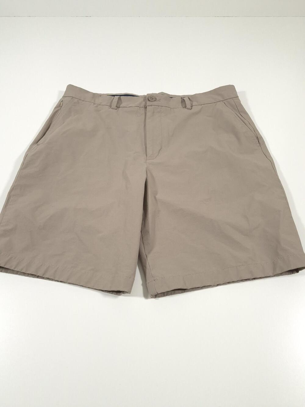 Vineyard Vines On The Go Shorts Mens 35 Beige Chino 9" Inseam Stretch Casual